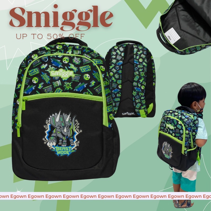 Kdo Anak smiggle Backpack Dash Robot Rhino