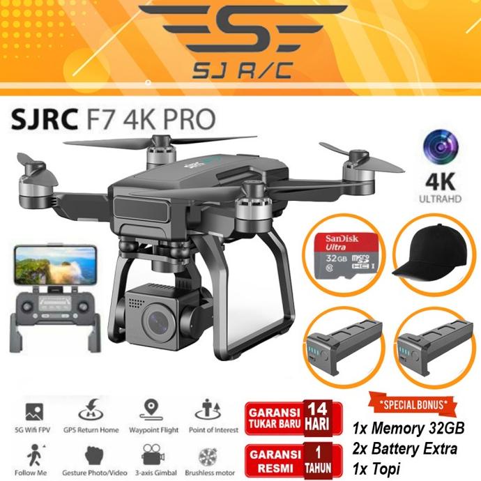 DRONE BEYONDSKY SJRC F7 SPECIAL GPS 3-AXIS GIMBAL 4K EXTRA 2 BATTERY