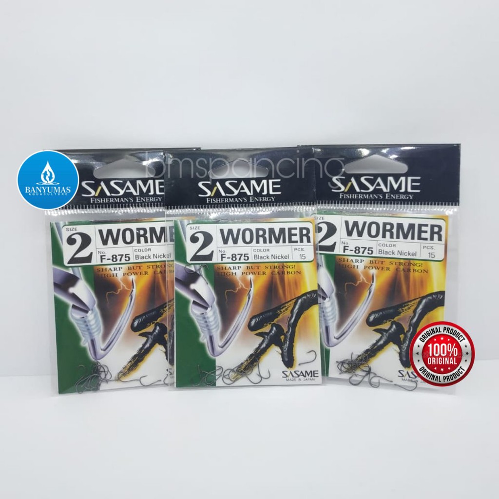 [BAYAR DI TEMPAT] B115 Mata Kail Pancing Sasame Wormer F-875 Size No 2 isi 15pcs Asli Original