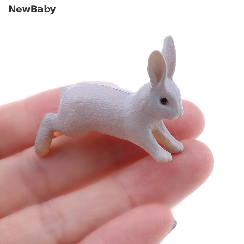 NewBaby 2/4pcs Rabbit Ornaments Miniature Figurine Micro Landscape Terrarium Fairy Decor ID