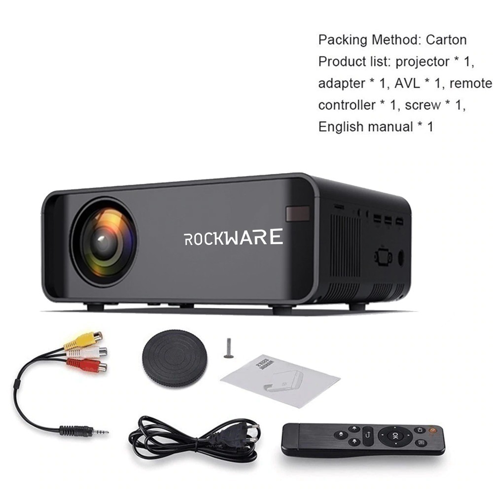 332 ROCKWARE RW-88 Projector Android Wifi Bluetooth 2800 Lumens