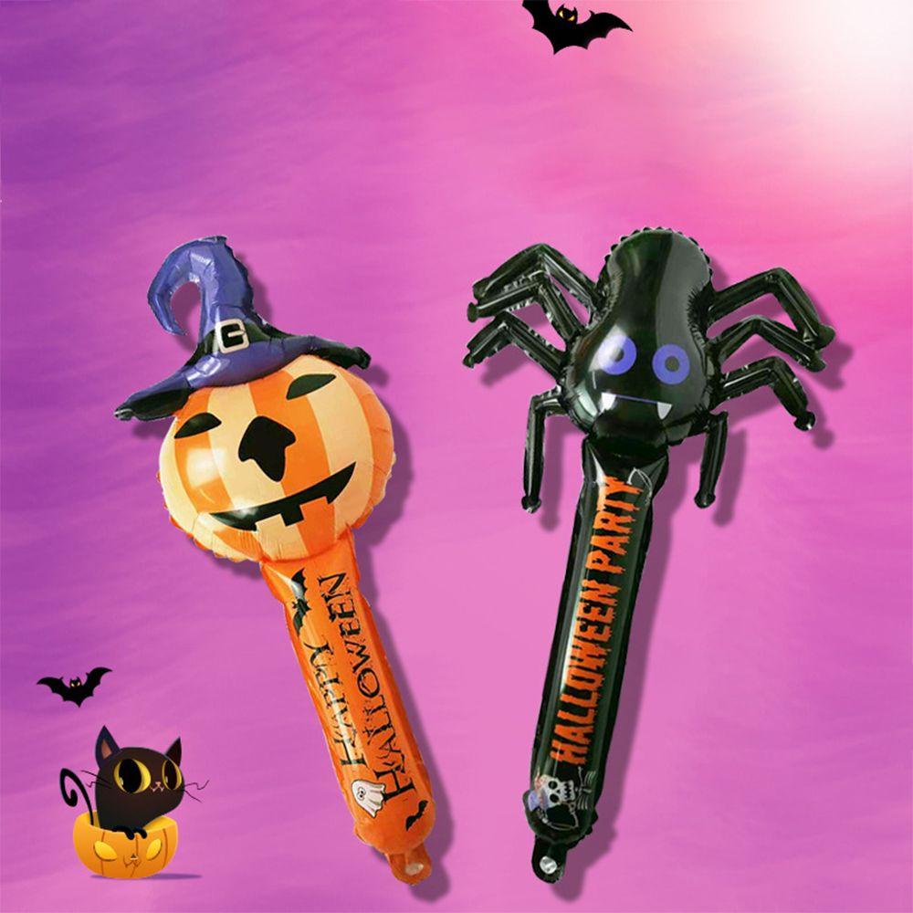 Solighter 5 Pcs Halloween Dekorasi Balon Handheld Halloween Supply Tongkat Batang Ornamen Rumah