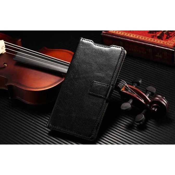 Cover Hp, Leather Flip Cover Wallet Sony Xperia Z3 Mini Z5 Compact Case Casing Import