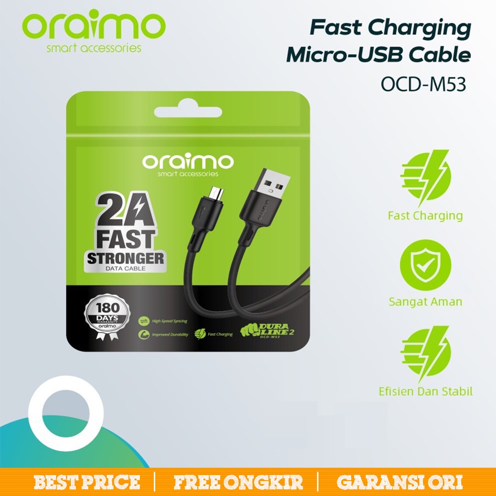 Oraimo Kabel Data Micro USB | Android Cable Fast Charging OCD-M53