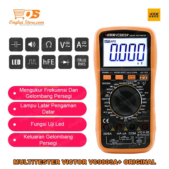 MULTITESTER VICTOR VC9803A+ ORIGINAL