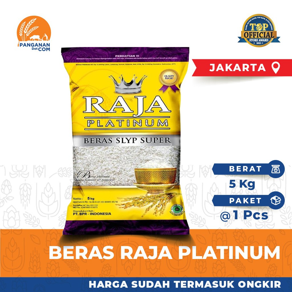Beras Raja Platinum 5kg Harga Ongkir Shopee Indonesia 