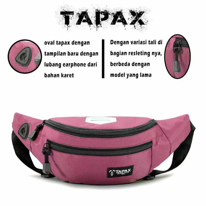 Tas Pinggang Pria Waistbag Cowok Tapax Model Oval Premium (COD)