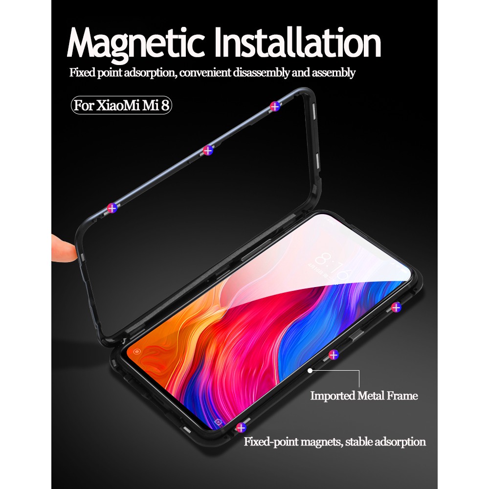 Premium Magnetic Case Xiaomi Mi 8 Case Mi8