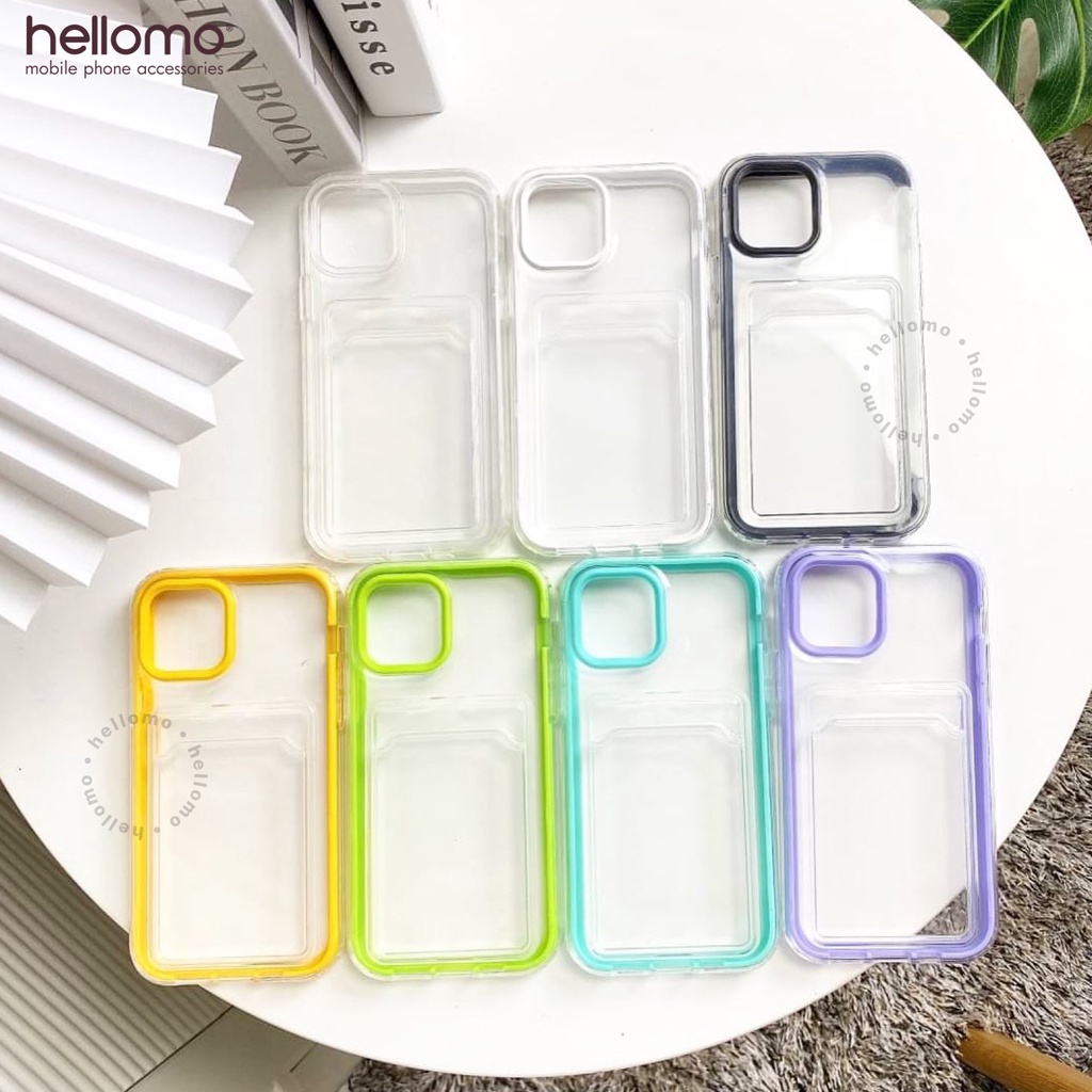 Softcase iPhone Card Slot Soft Case Casing Simpan Kartu iPhone Premium