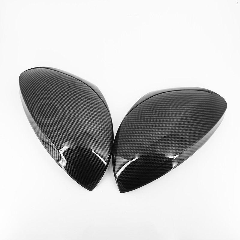 Xuming Pelindung Kaca Spion Mobil Pola Serat Karbon, untuk Volkswagen Tiguan 2007 2017, Penutup Cermin Samping Mobil