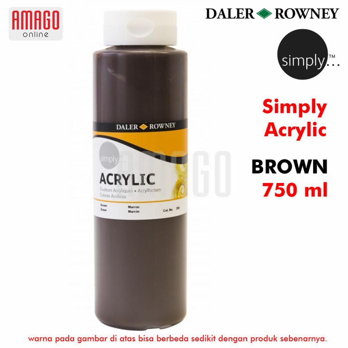 DALER-ROWNEY - SIMPLY ACRYLIC PAINT 750 ml - BROWN - 126750205