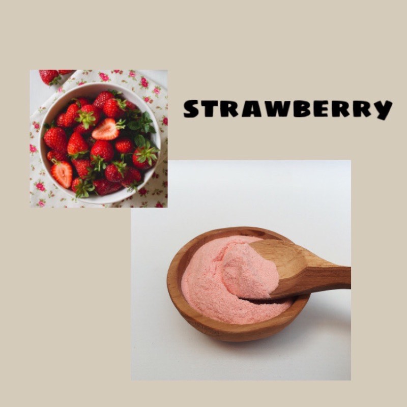 

Bumbu tabur rasa strawberry / bubuk strawberry 1kg