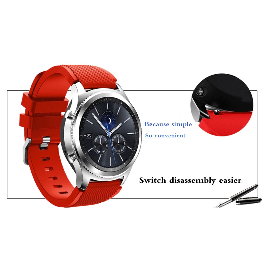 Universal 22mm Strap Silicon Tali Jam Amazfit Haylou silicone Strap Amazfit GTR 47mm LS05  Realme Watch 2 Pro S Huawei Watch GT 2 2e 46mm