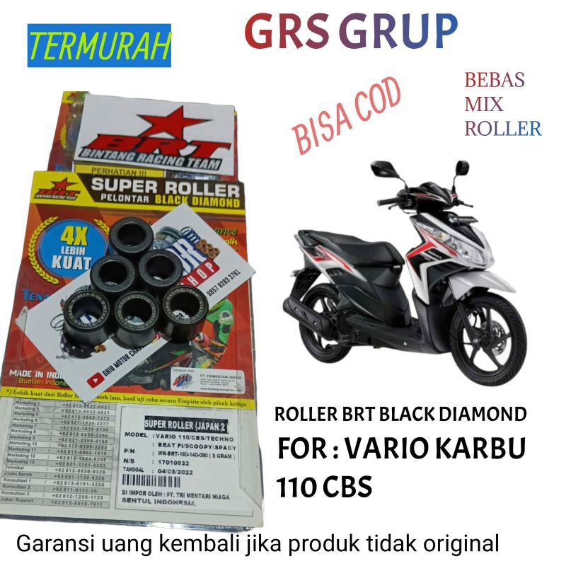 ROLLER BRT BEAT FI ESP ECERAN ROLER BRT SCOOPY FI 2014-2019 BEAT FI  VARIO 110 FI/ VARIO KARBU 110 CBS TECHNO BEAT POP,  BEAT STRET FI SPACY FI RORER ROLER LOLER LOLLER BRT ORIGINAL ROLLER VARIO 110 FI - SCOOPY 2020 SPACY FI BEAT STREE T8 9 10 11 13 GRAM