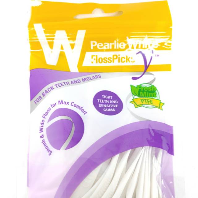 Pearlie white floss pick Y / pearlie white dental floss /