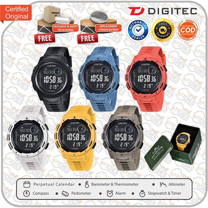 Jam Tangan DIGITEC DS-8100 /DS8100 Outdoor DG Compas Watch ORIGINAL