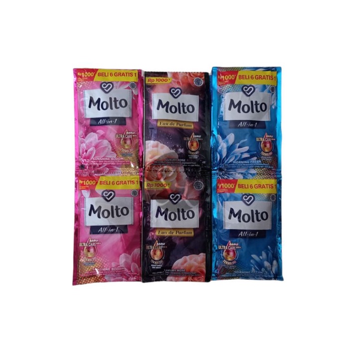MOLTO SACHET  1 renteng  isi 6pcs @20 ML