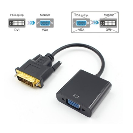 Konverter Dvi 24-1 male to vga female 1080p active - Cable Dvi-d to vga aktif converter