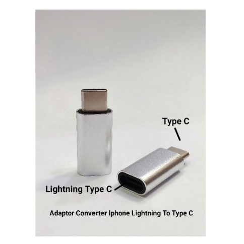 Adaptor Converter Lightning To Type C / Konektor Sambungan Lightning To Tipe C