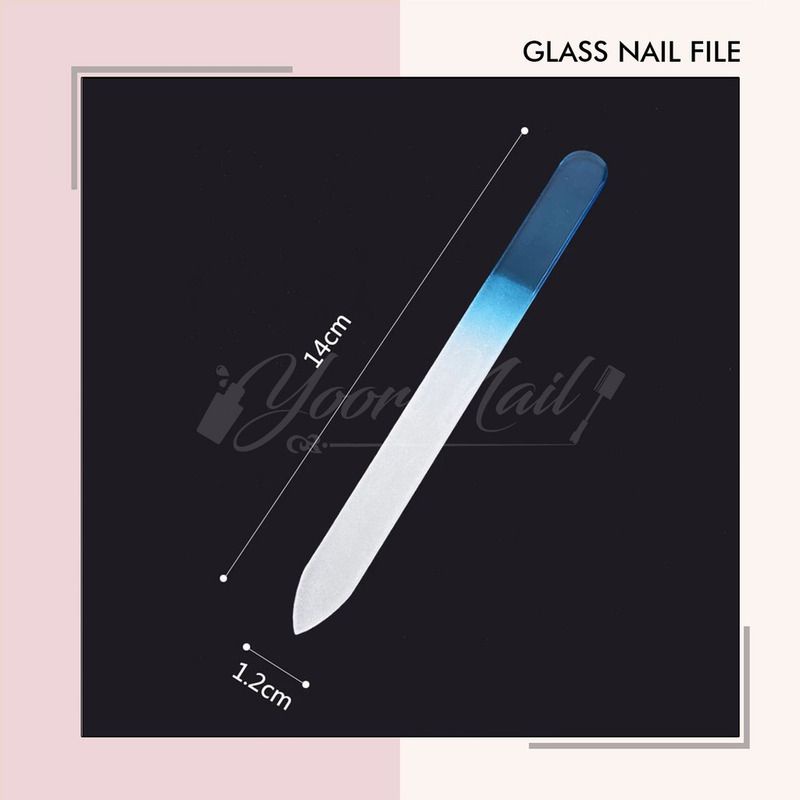 Glass nail file manicure buffer nail art files kikir kuku kaca