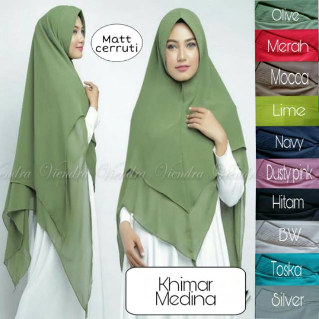 Khimar Hijab jilbab syari MEDINA Ceruty Babydoll