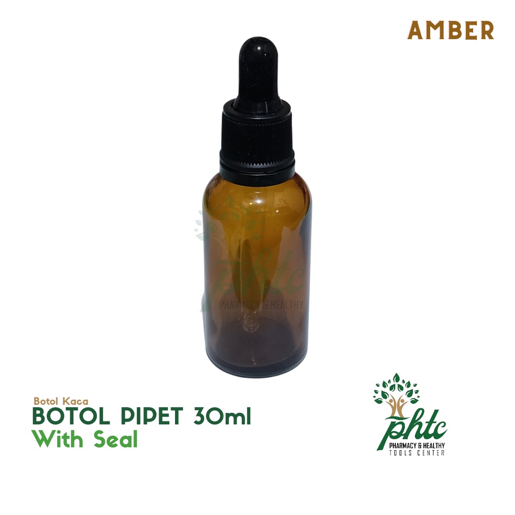 Botol Pipet Kaca Coklat 30ml - Tebal