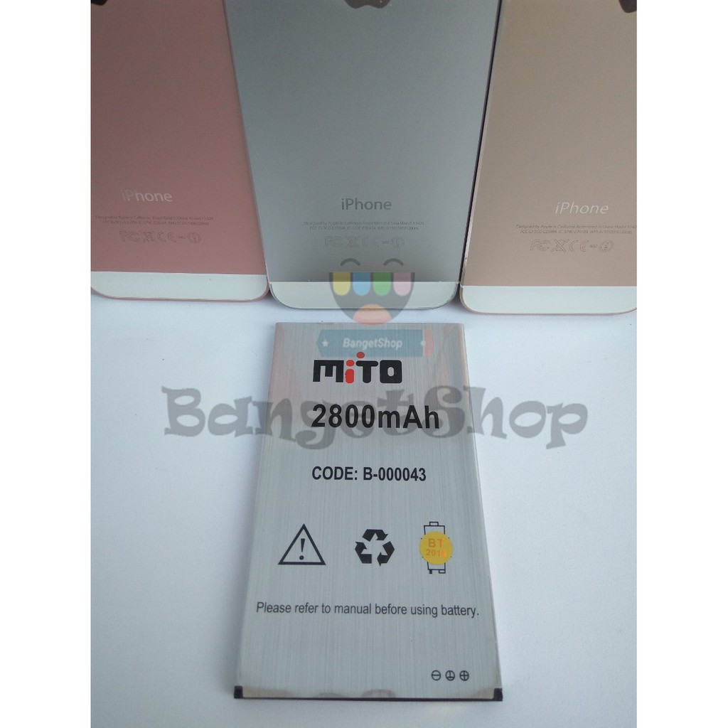 BEST  Baterai Batre Battery Tab MITO T550 - T700 BA-000043 BA 000043 ORIGINAL  TERBARU