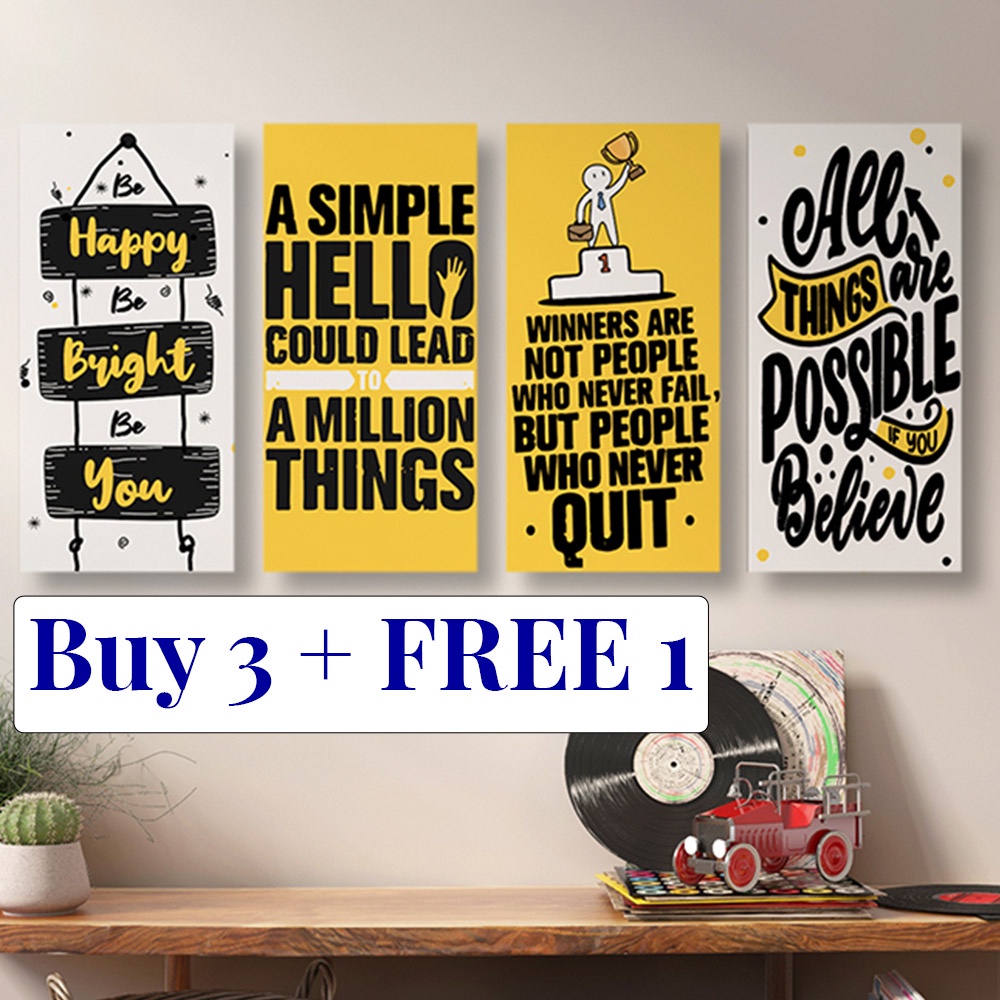 Pajangan Hiasan Dinding Quotes Poster Motivasi Dekorasi Cafe Wall Decor