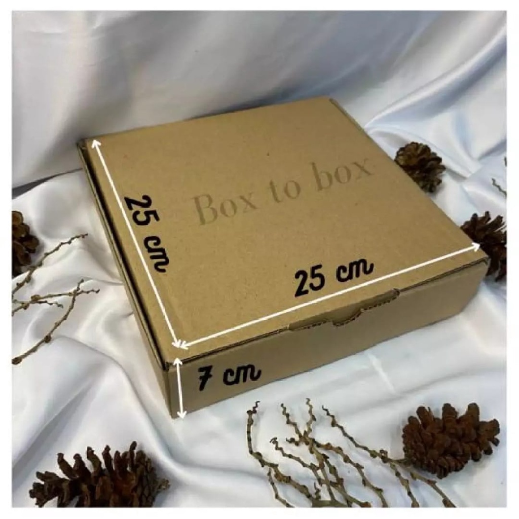 

Kardus box karton kotak dus packing kemasan size 25x25x7 cm BARU warna coklat polos die cut pizza