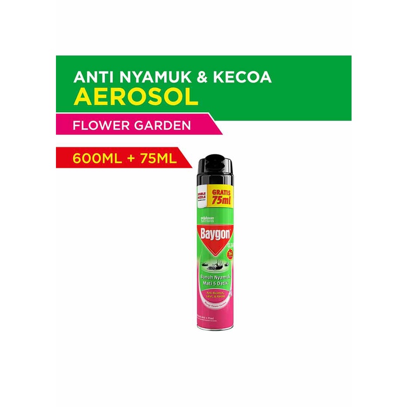 BAYGON Spray PEMBASMI SERANGGA AEROSOL  600+75 ml 600 ml