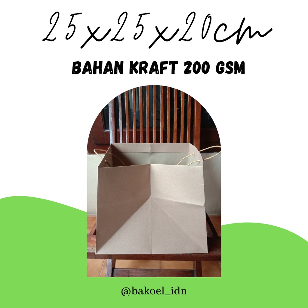

Paper Bag Kraft Tas Serbaguna Dus Nasi, Cake, Puding, Tart, Souvenir dll