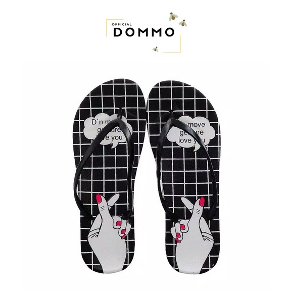 [LOKAL] DOMMO - D5013 Sendal Love Sign HARGA SPECIAL Sandal Jepit Pantai Fashion