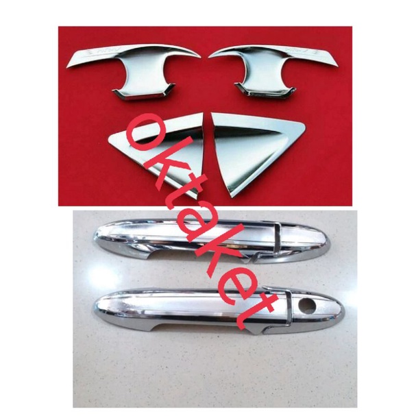 paket outer handle depan belakang  Honda Hrv Hitam chrome - Non keyless