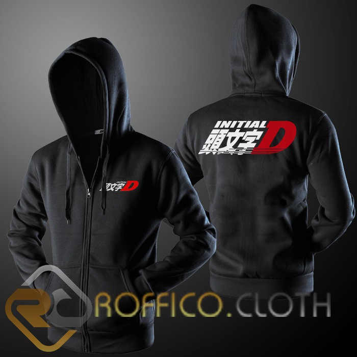 Jaket Hoodie Zipper AE86 Initial D - Roffico Cloth