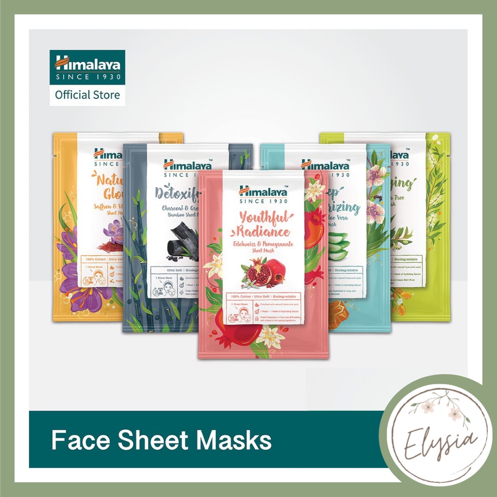 Himalaya Sheet mask/ Masker Wajah | Deep Moisturizing | Youthful Radiance | Purifying | Natural Glow