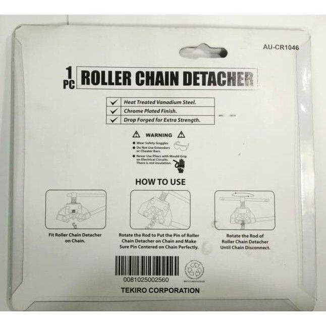 TEKIRO ROLLER CHAIN DETACHERS 25-60 Tekiro PEMOTONG RANTAI AU-CR1046 Chain Remover Tekiro