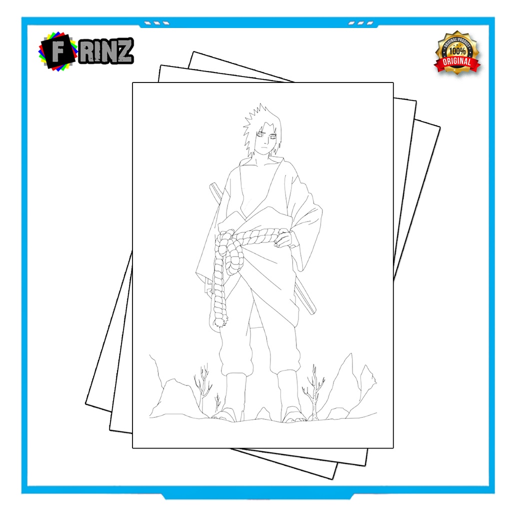 Gambar Sketsa Mewarnai ~ 11 . Naruto Part 1 / Seketsa Lukis / Drawing Sketch / Menggambar-07