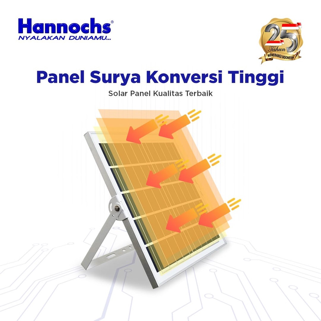 Lampu Sorot Solar Hannochs 60Watt / Led Floodlight Solar Hannochs 60W