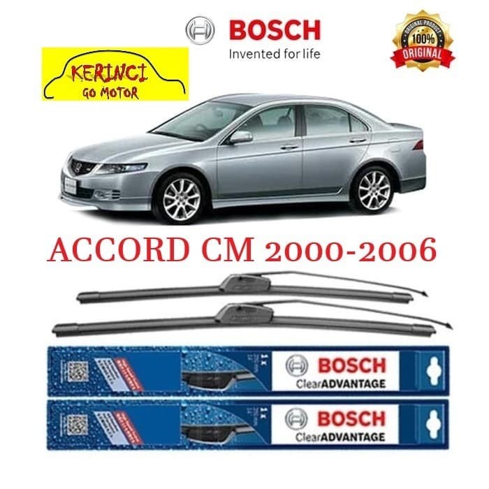 WIPER BOSCH CLEAR ADVANTAGE HONDA ACCORD CM 2000-2006 24&quot; &amp; 19&quot; SET