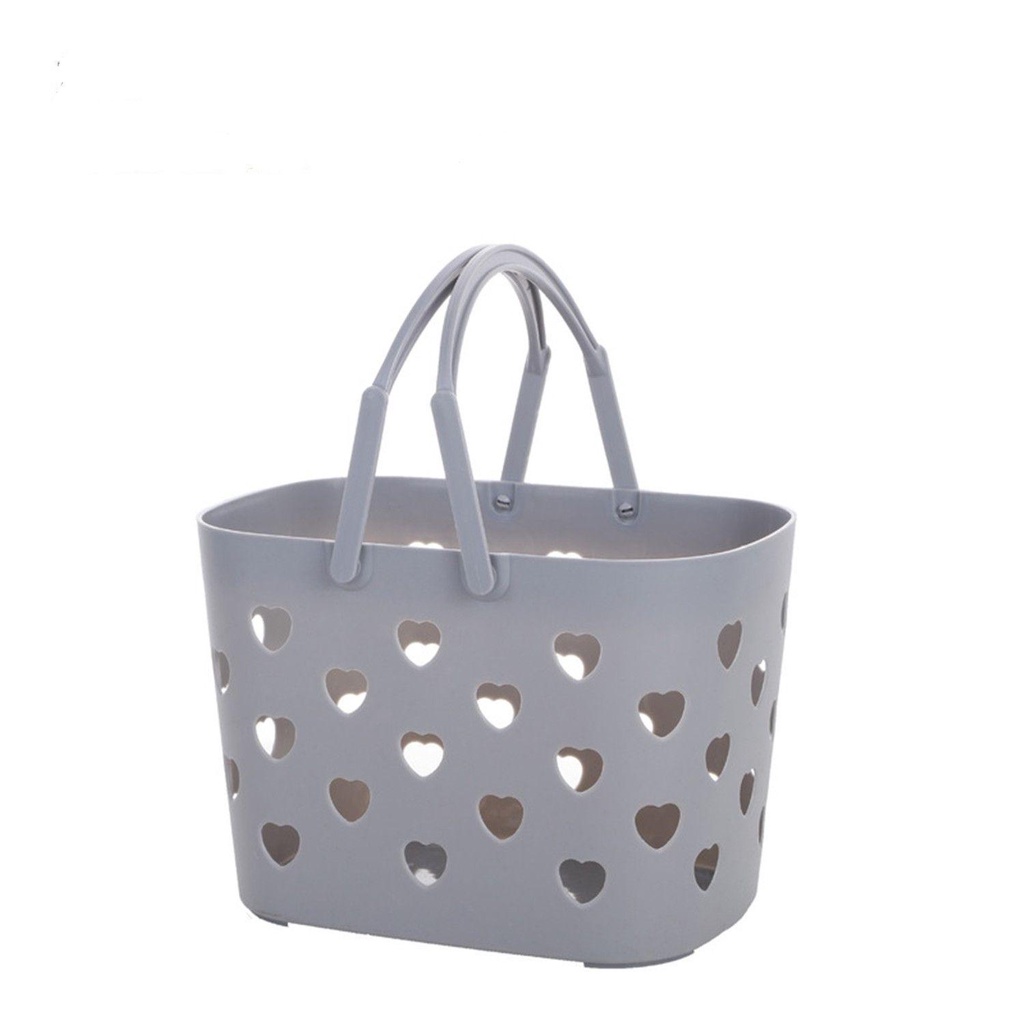 Chookyy Shower Tote Cute Heart Tempat Organizer Mandi Plastik