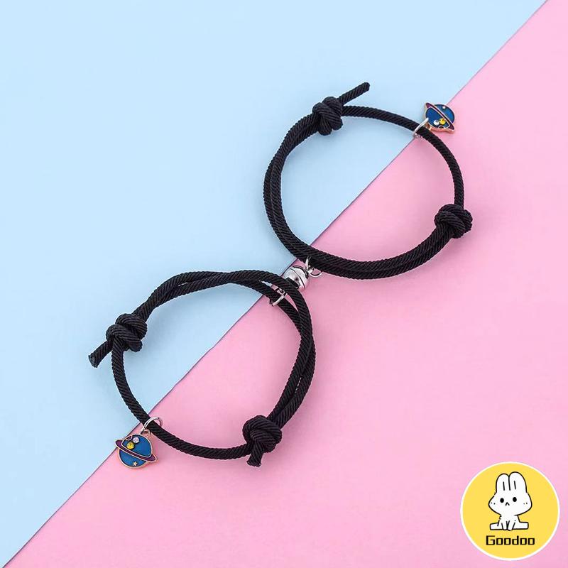 1 Pasang Gelang Couple Magnet Gelang Tali Couple Magnet Attract Persahabatan Tangan Bracelets -Doo