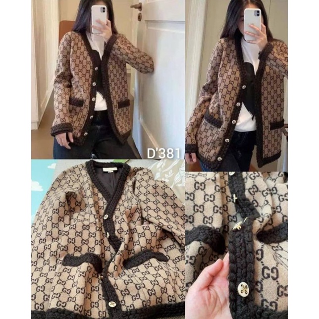 Cardigan Rajut Premium Gucci