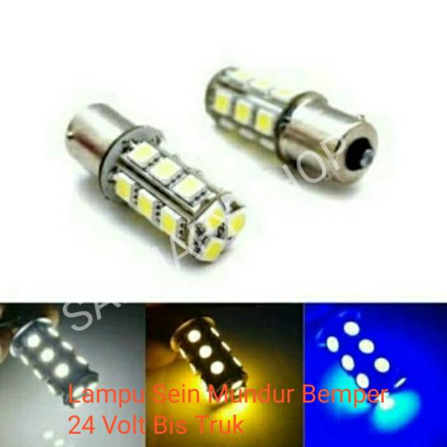 SEPASANG Lampu Led 24 Volt Lampu Bemper Lampu sein  Mundur Bumper Lampu Bus Truk Kaki 1 kedip Strobo