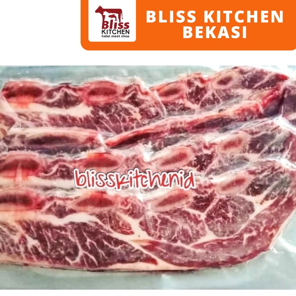 

Iga Sapi US Chuck Ribs Bonein Ribs Bonein Beef Kalbi / Galbi 1cm Marbling 4