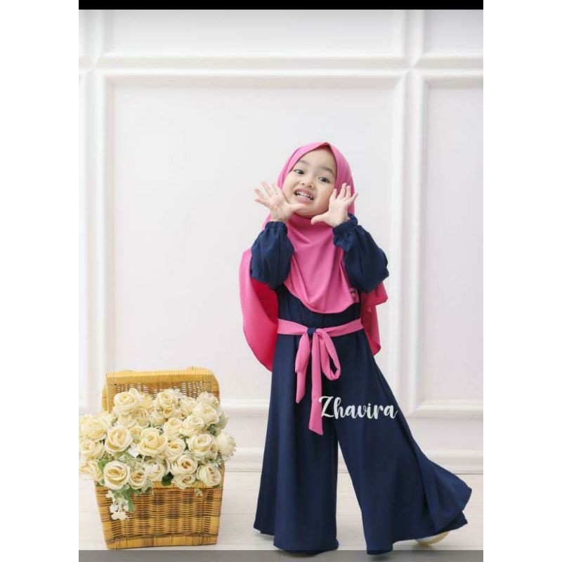Zhavira Jumpsuit Navy Deppink