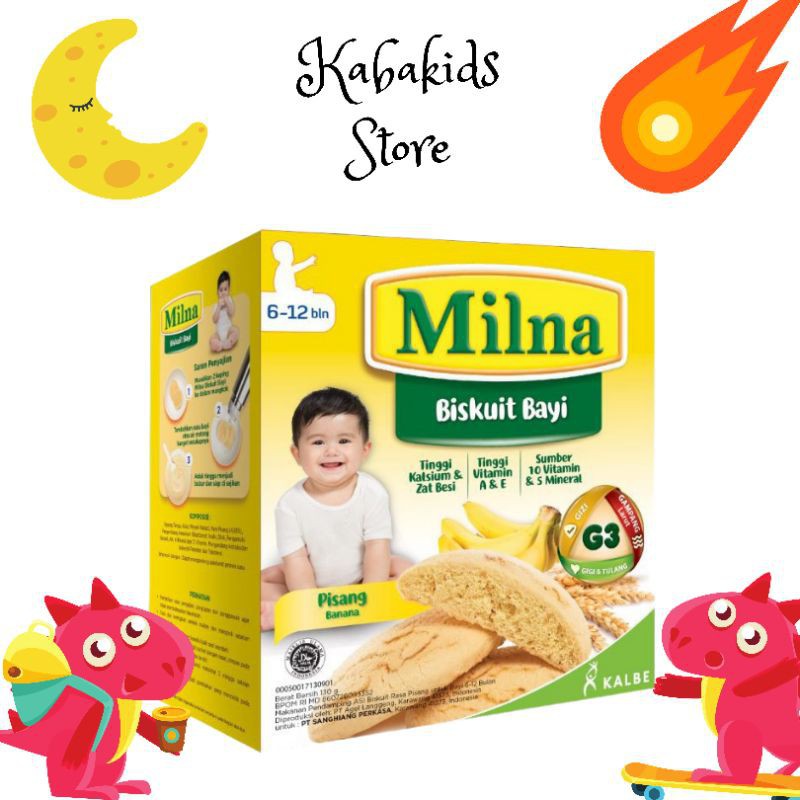 Milna Biskuit Bayi 130 gr Milna Baby Snack Biskuit - Kabakids Store