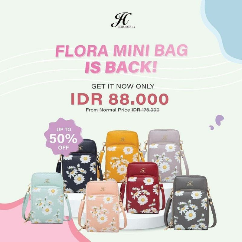 Flora mini bag tas selempang mini Jimshoney