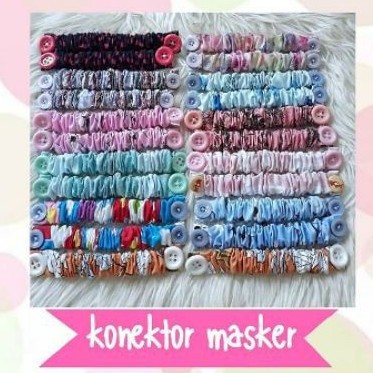 [144pcs] Konektor Masker Hijab Kancing / Pengait Masker Tali Hijab Kain Katun Termurah