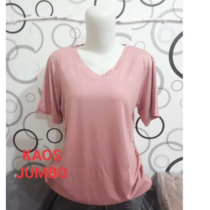 KAOS ATASAN  WANITA POLOS V NECK JUMBO HARGA GROSIR
