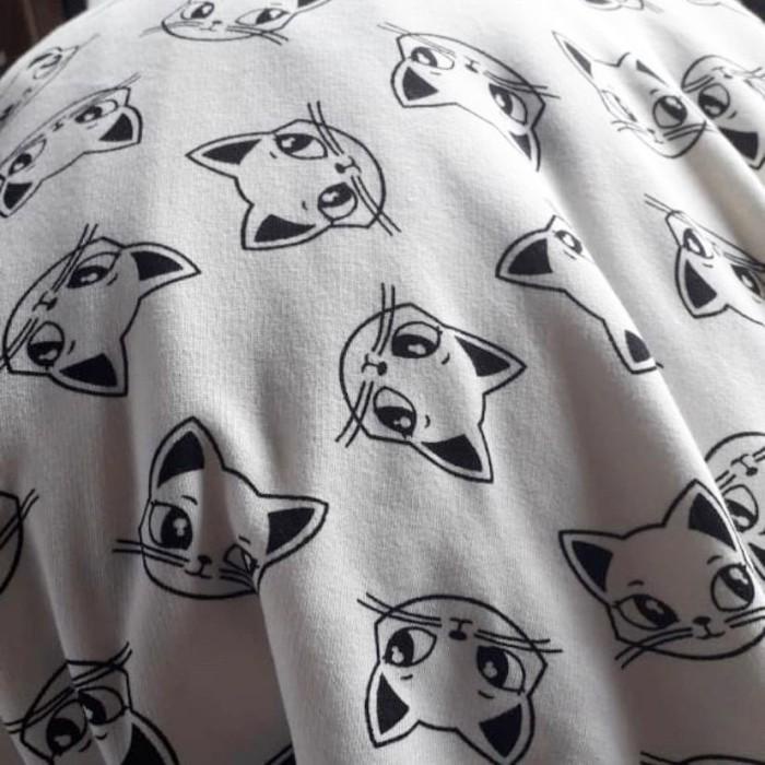 Kain | Kain Kaos Fleece Meteran Motif Kucing Terbaru Ready Stock